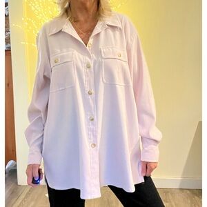 Saks Fifth Avenue Light Pink Button-Down Shirt - L